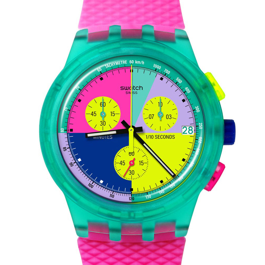 Swatch Chrono Plastic SWATCH NEON WAVE - SUSJ404