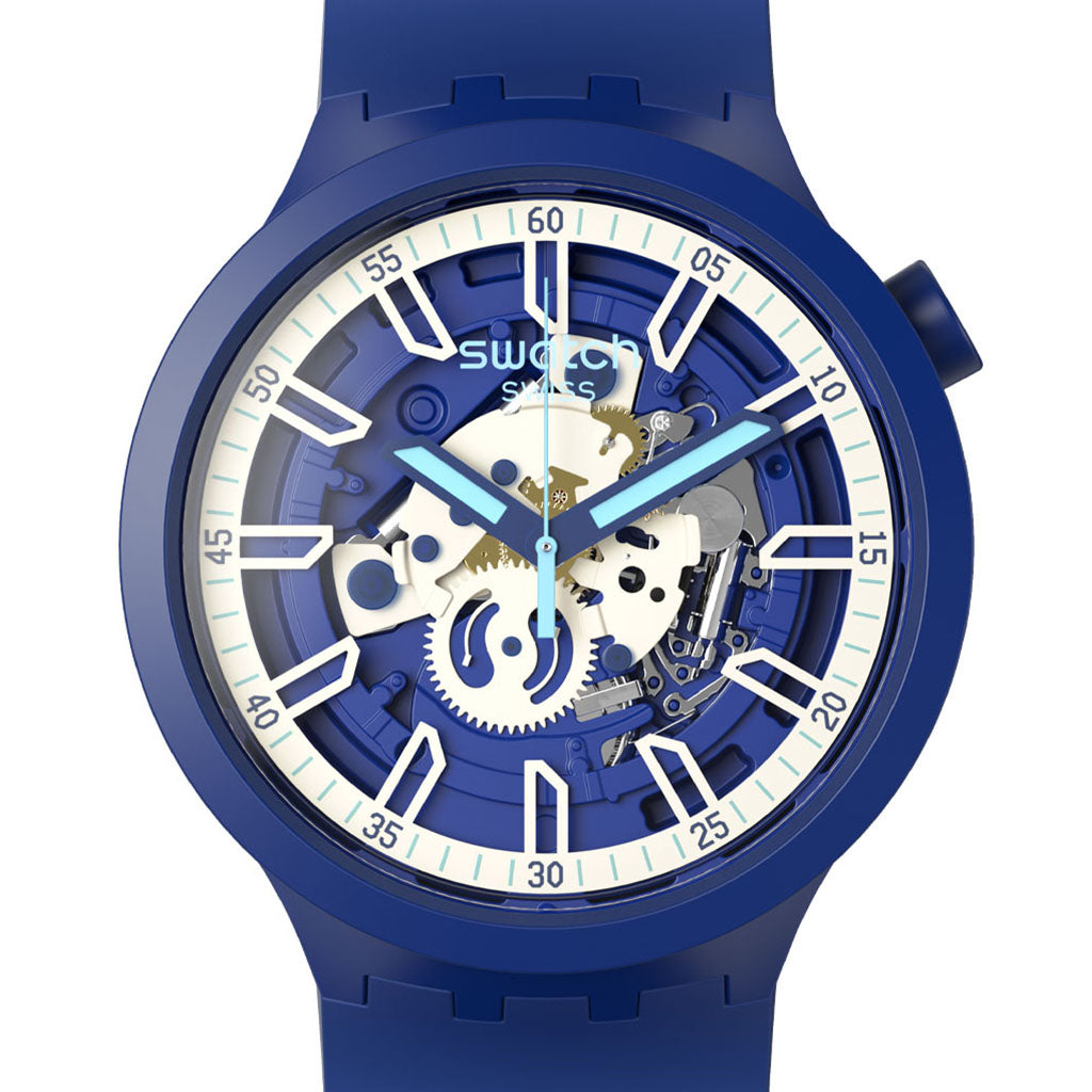 Swatch Big Bold Iswatch Blue SB01N102