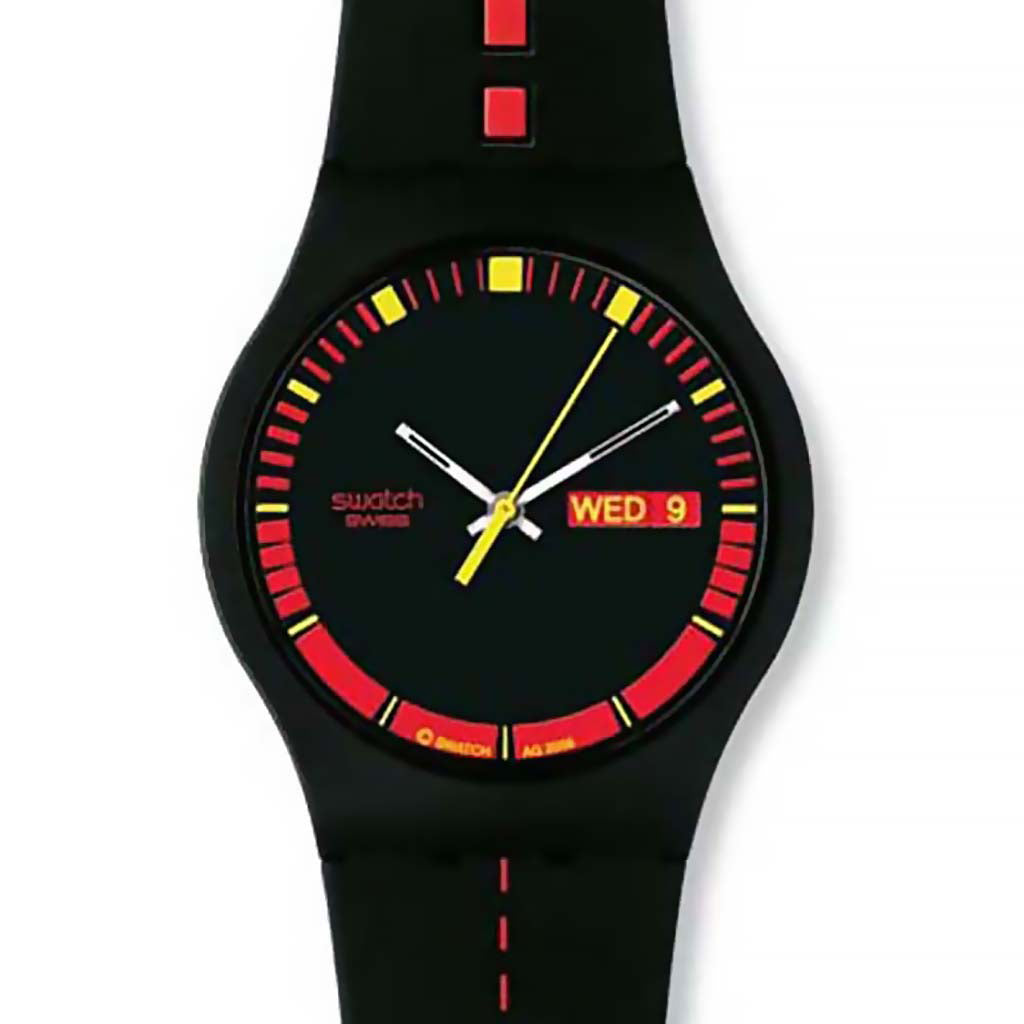 Swatch Jelly in Jelly Black on Fire SUJB704