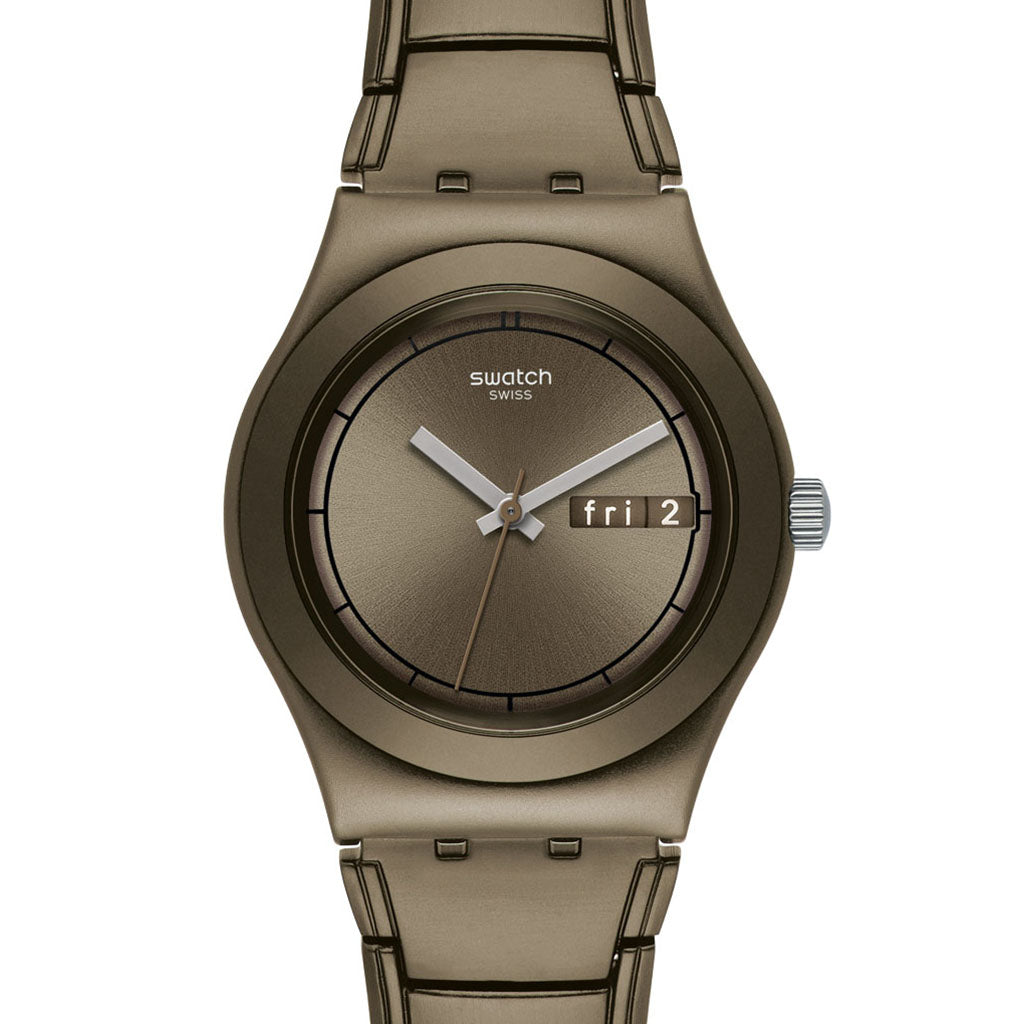 Swatch Irony Medium BROWN THOUGHT YLC7001AG