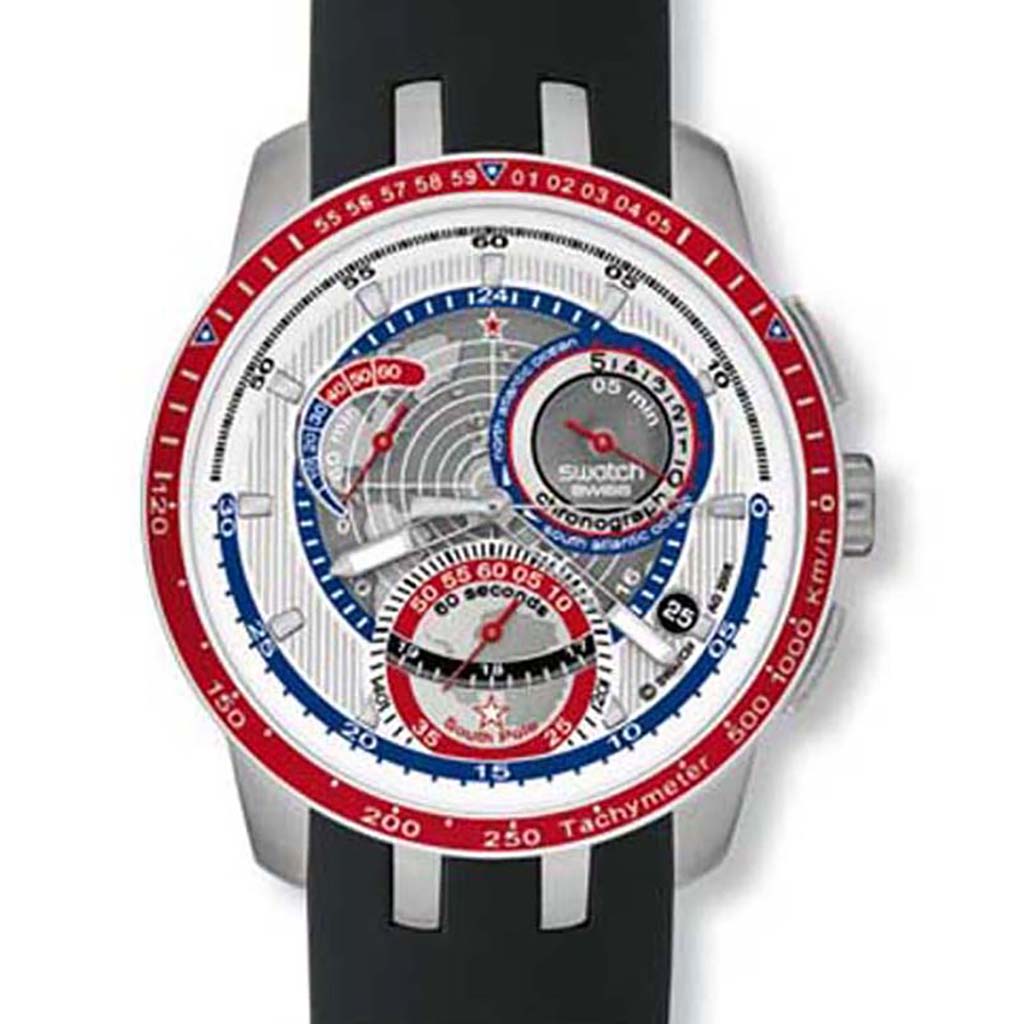 Swatch Irony Retrograde Chrono Dark Surfaces YRS412