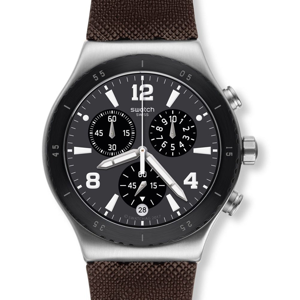 Swatch New Irony Chrono Duo Brown YVS450