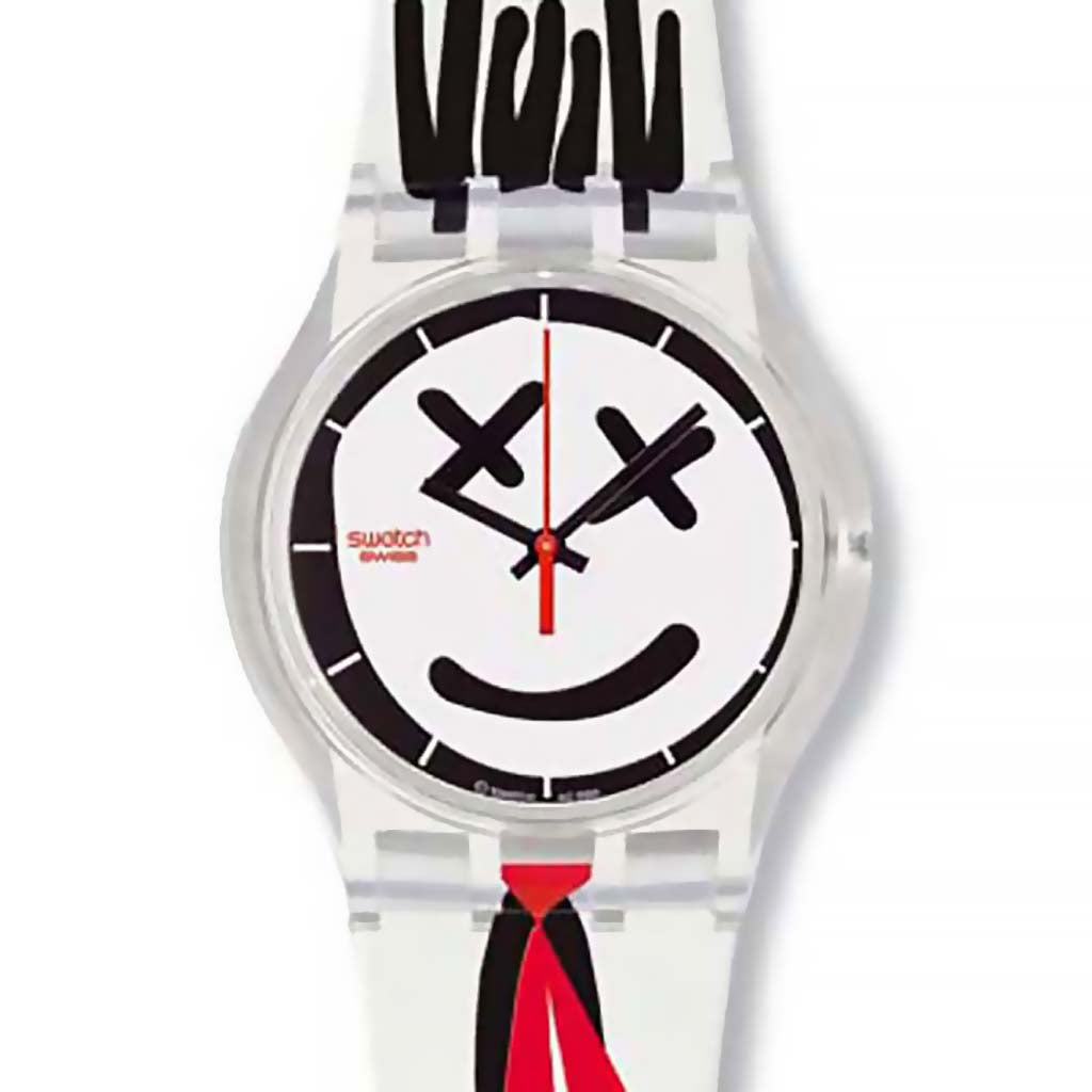 Swatch Jelly in Jelly Funky Red Tie SUJK110
