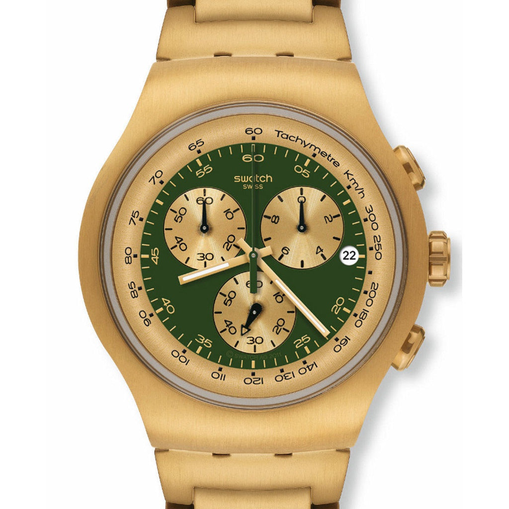 Swatch Irony The Chrono GOLDEN BLOCK GREEN YOG406G