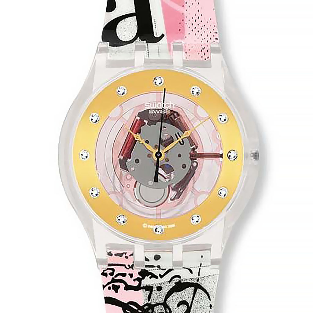 Swatch Jelly in Jelly Goldener Faden SUJK112