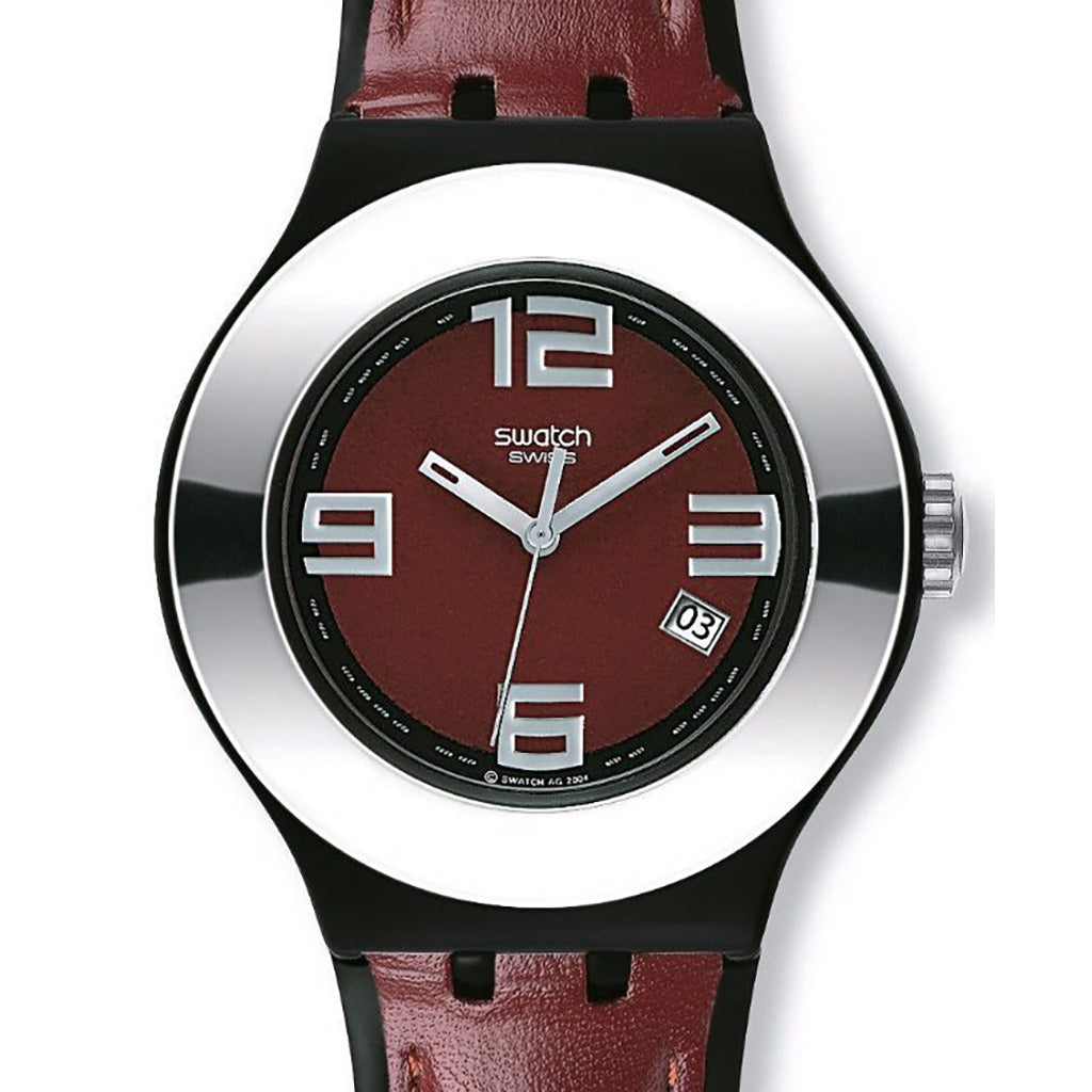 Swatch Irony Nabab Leather on YNB400