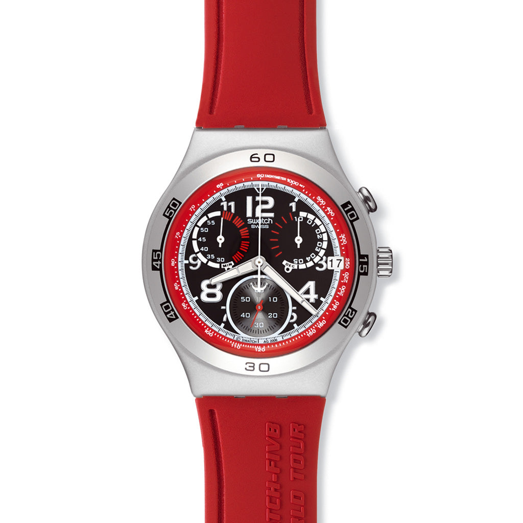 Swatch Irony Chrono Red Circle YCS4047C