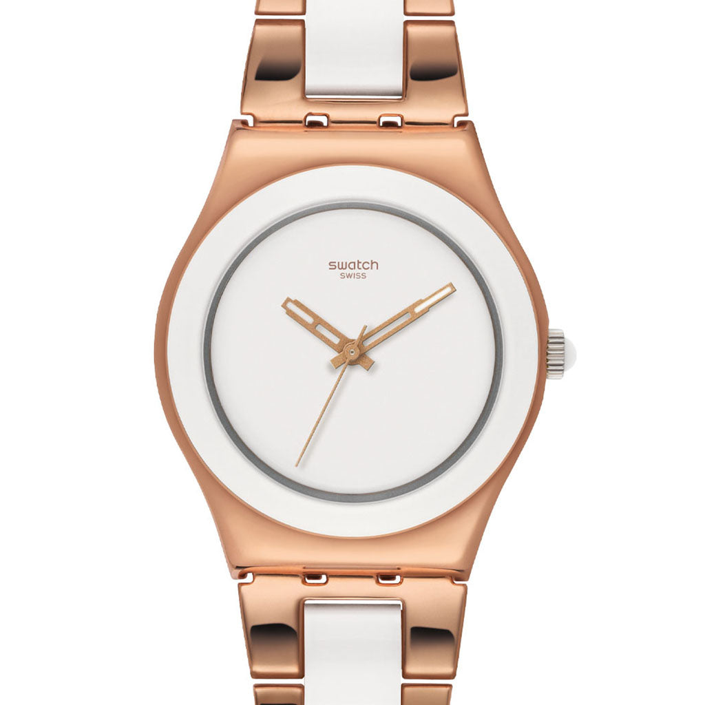Swatch Irony Medium Rose Pearl YLG121G