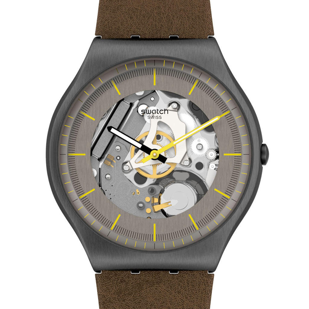 Swatch Skin Irony 42 Silver Skeleton SS07M103
