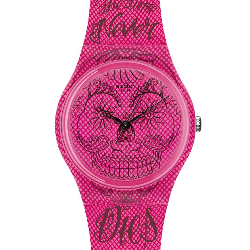 Swatch Gent TIme Never Dies Pink GP138