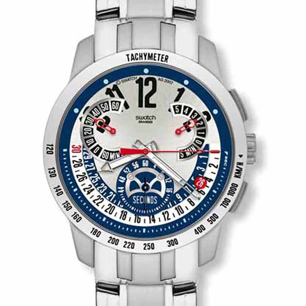 Swatch irony Retrograde Chrono Time Planner YRS408G