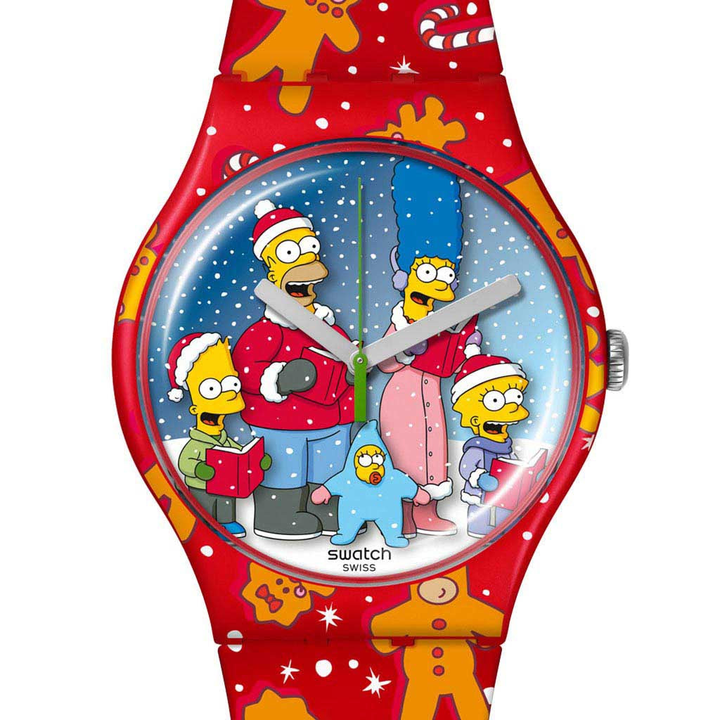 Swatch New Gent Simpson X-Mas Special Wondrous Winter Wonderland SUOZ361