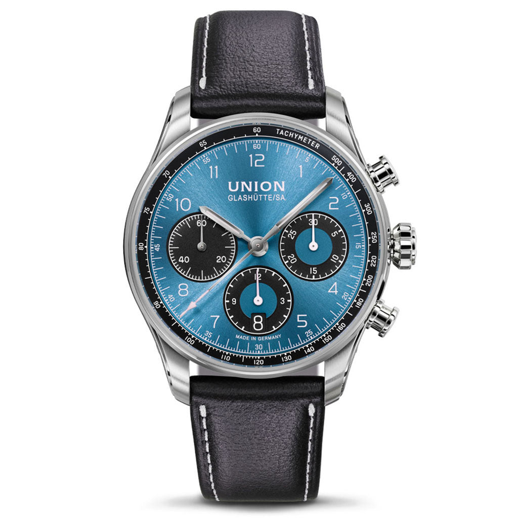 Belisar Chronograph 40 mm Leather Blue