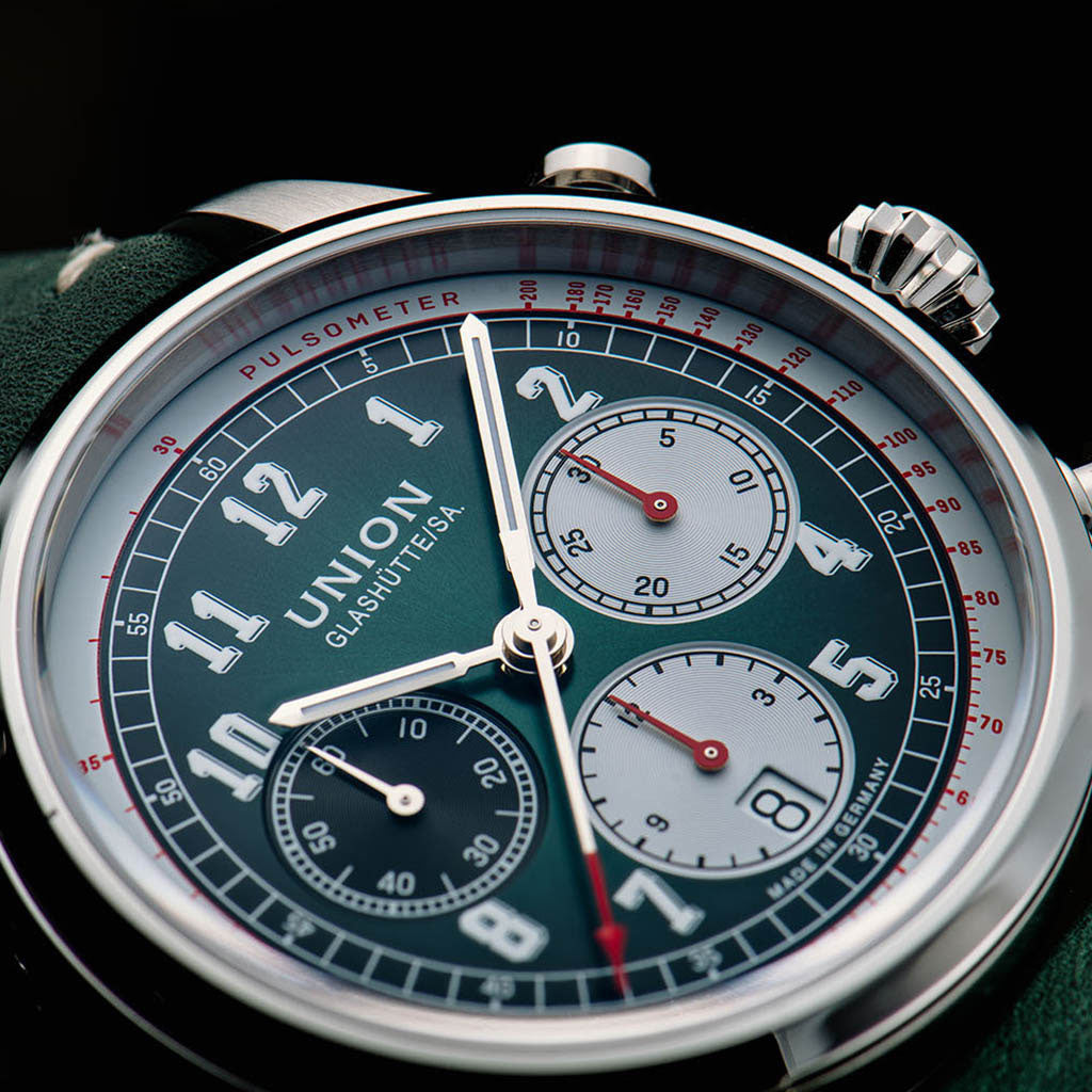 Belisar Chronograph Green Leather Green