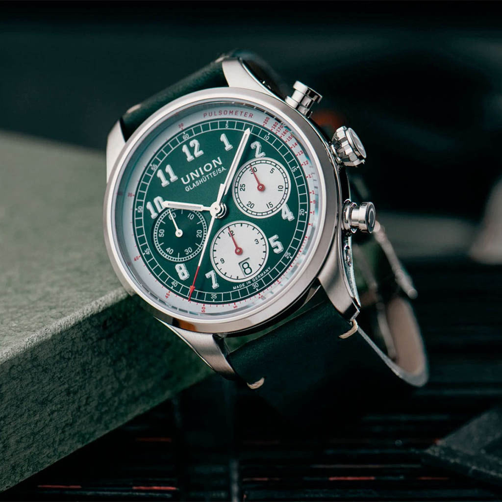 Belisar Chronograph Green Leather Green