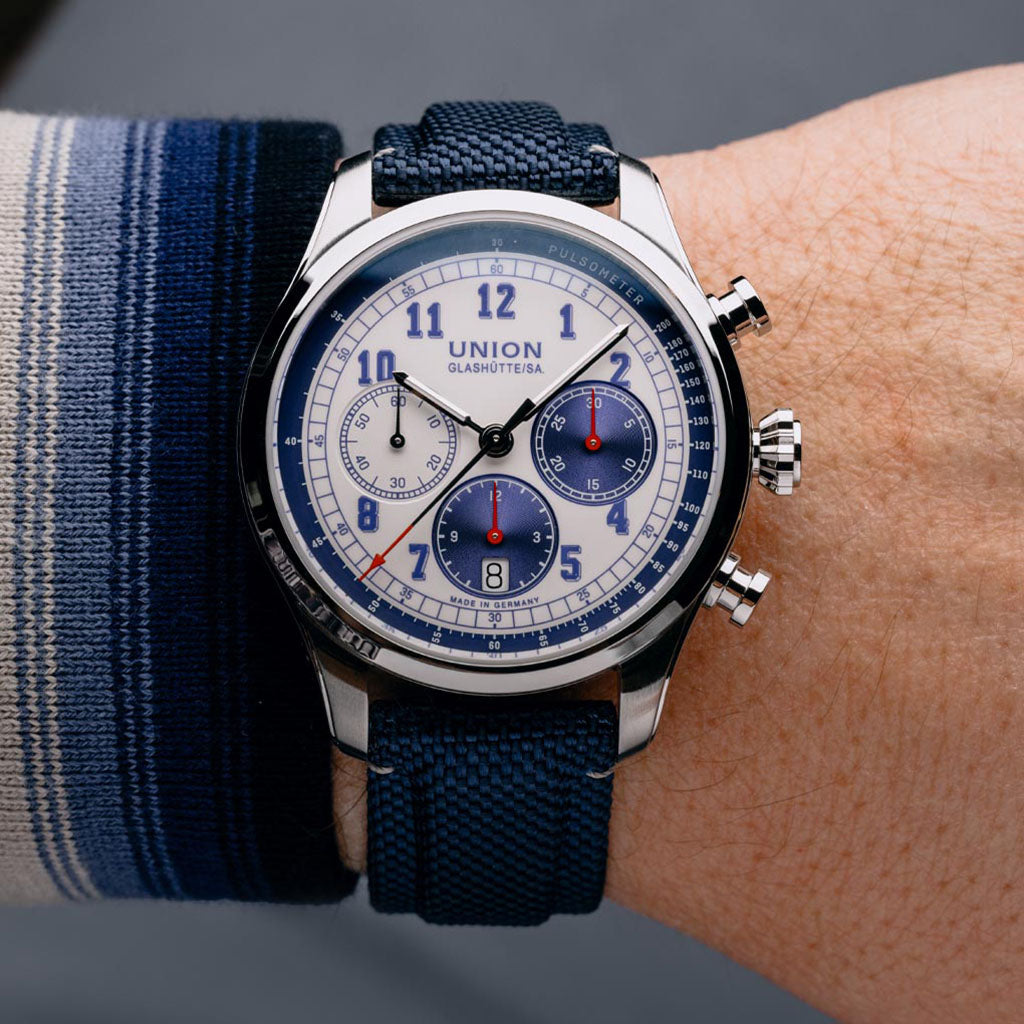 Belisar Chronograph Blue Textilarmband Blau