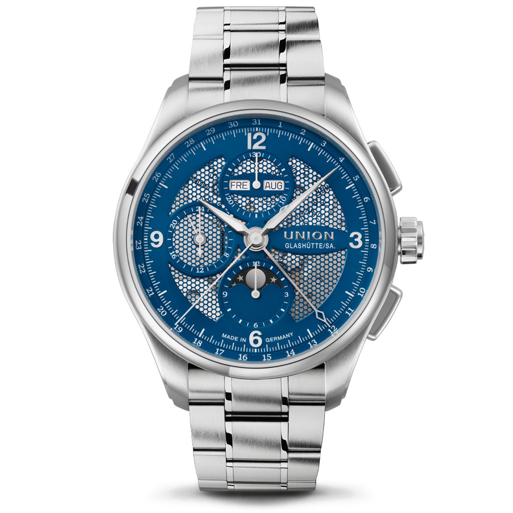Belisar Chronograph Mondphase Blue Stainless Steel
