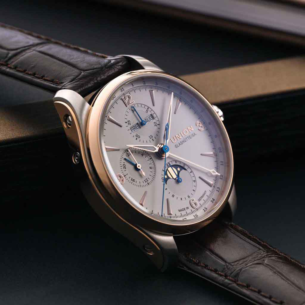 Belisar Chronograph Mondphase White - 18k Roségold