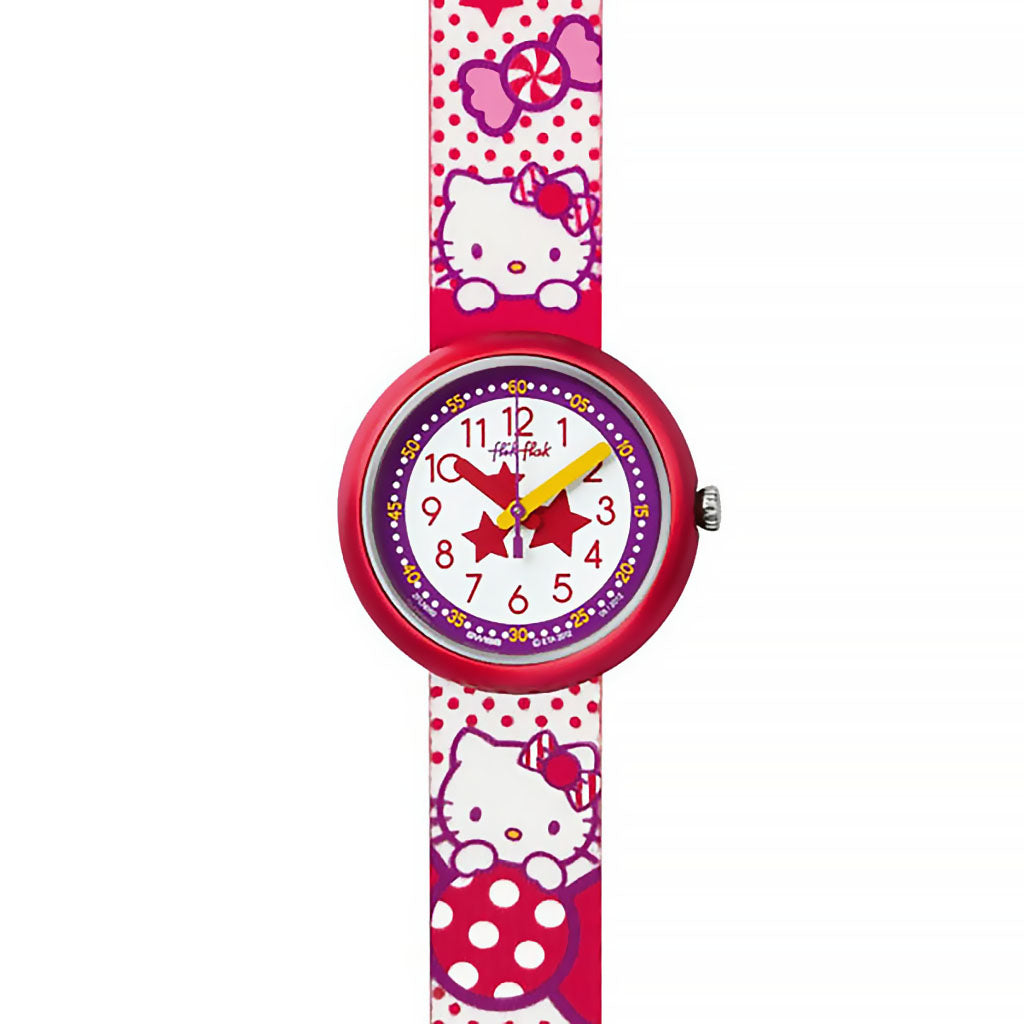 Swatch Flik Flak HELLO KITTY SUGAR WORLD FLN060