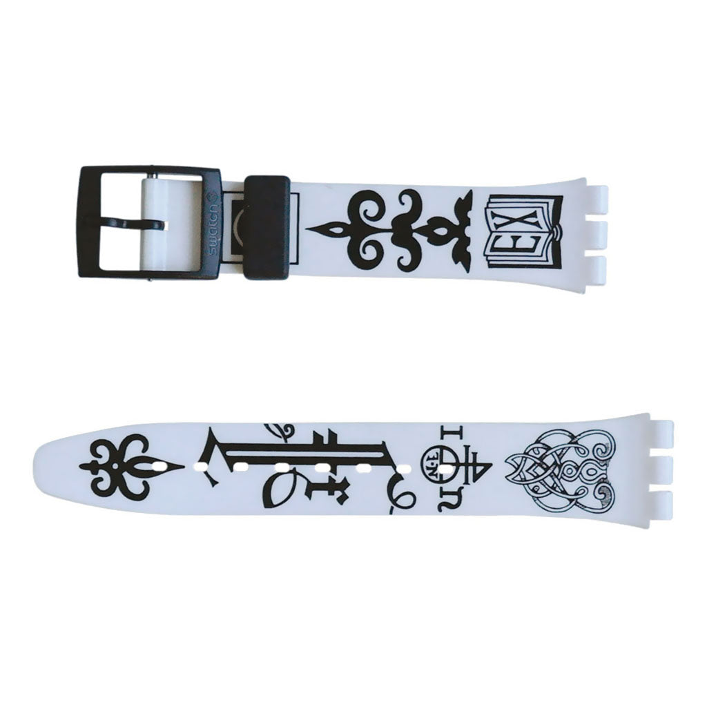 Swatch Ersatzband Black Letter AGB163