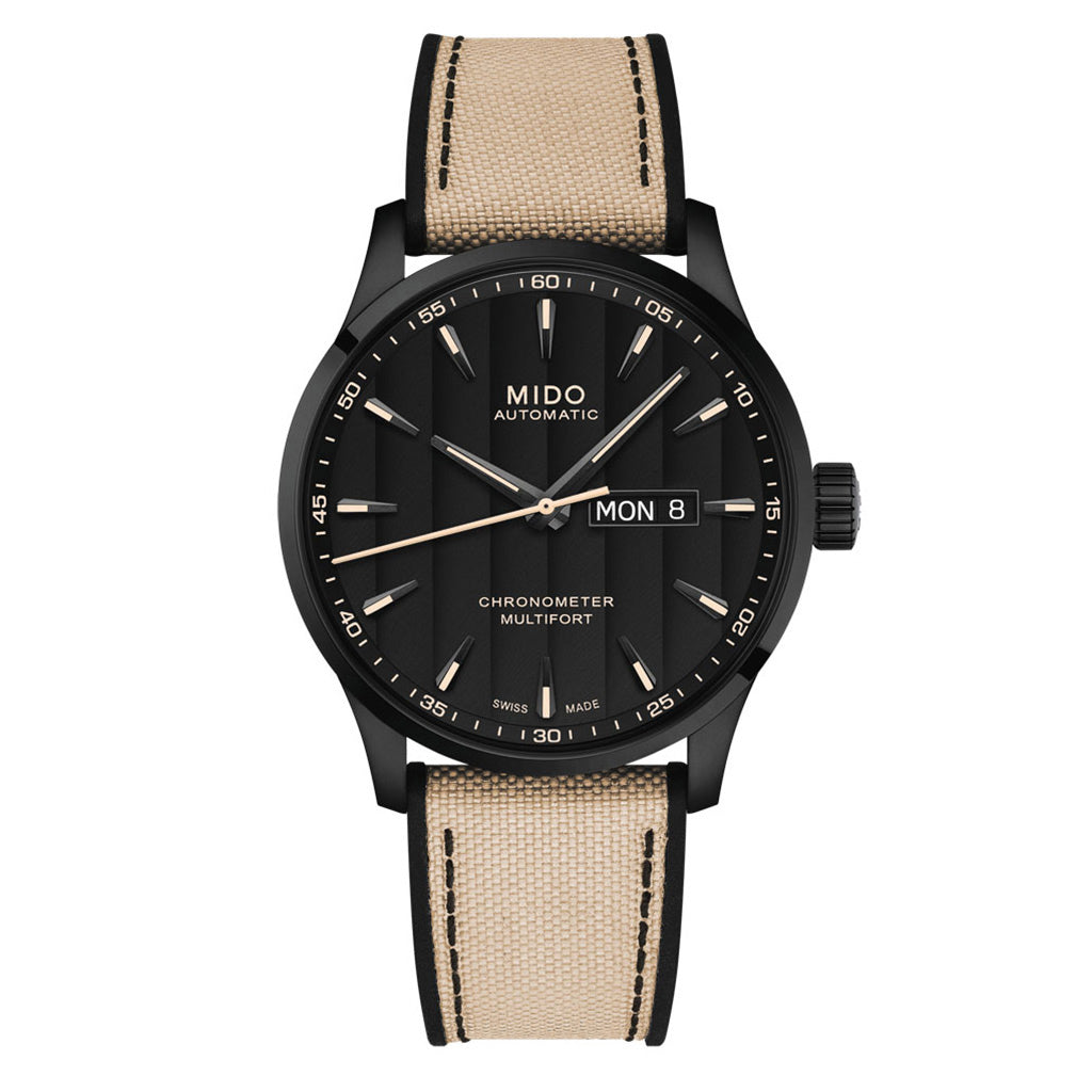 Multifort Chronometer 1 Black Leather Beige 42 mm
