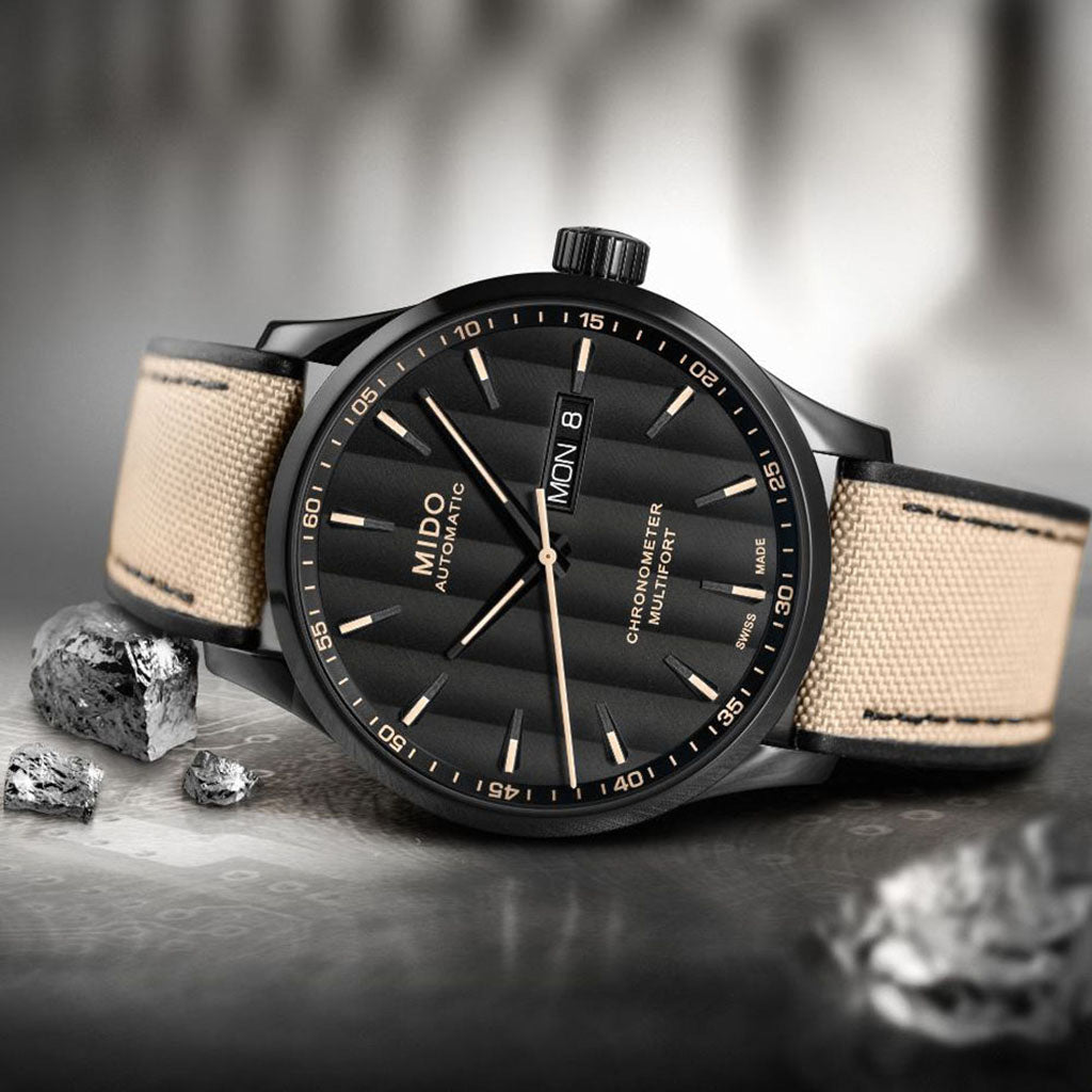 Multifort Chronometer 1 Black Leather Beige 42 mm