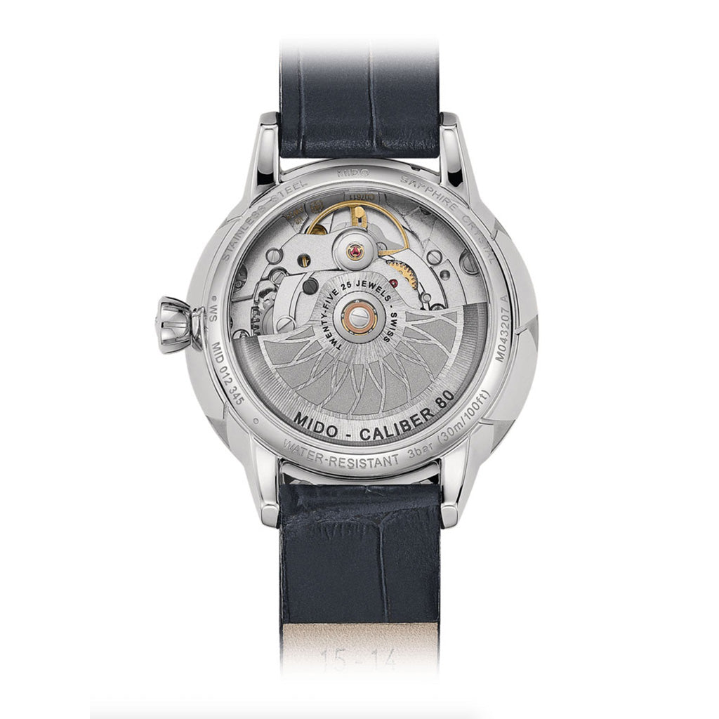 Rainflower 34 mm Blue Mother of Pearl Leather Blue (Ausstellungsstück)