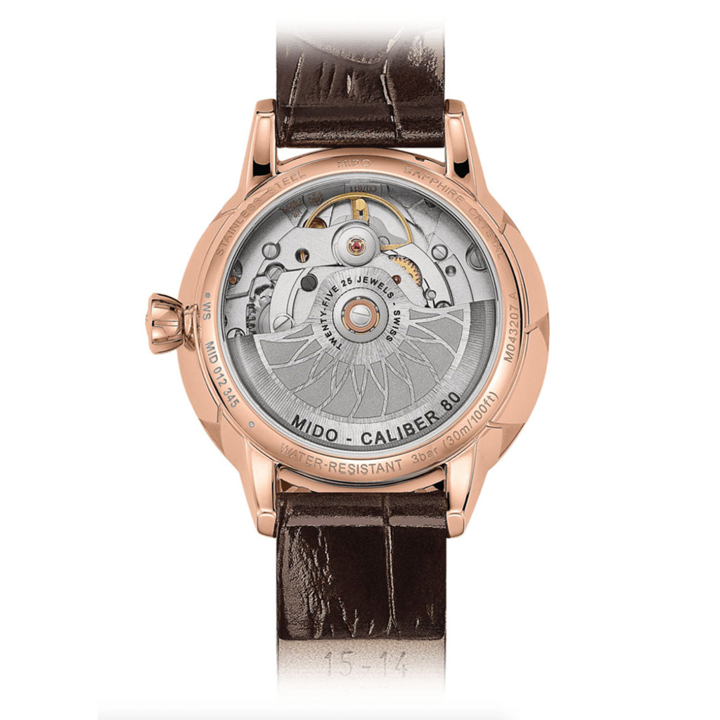 Rainflower 34 mm Brown Leather Brown
