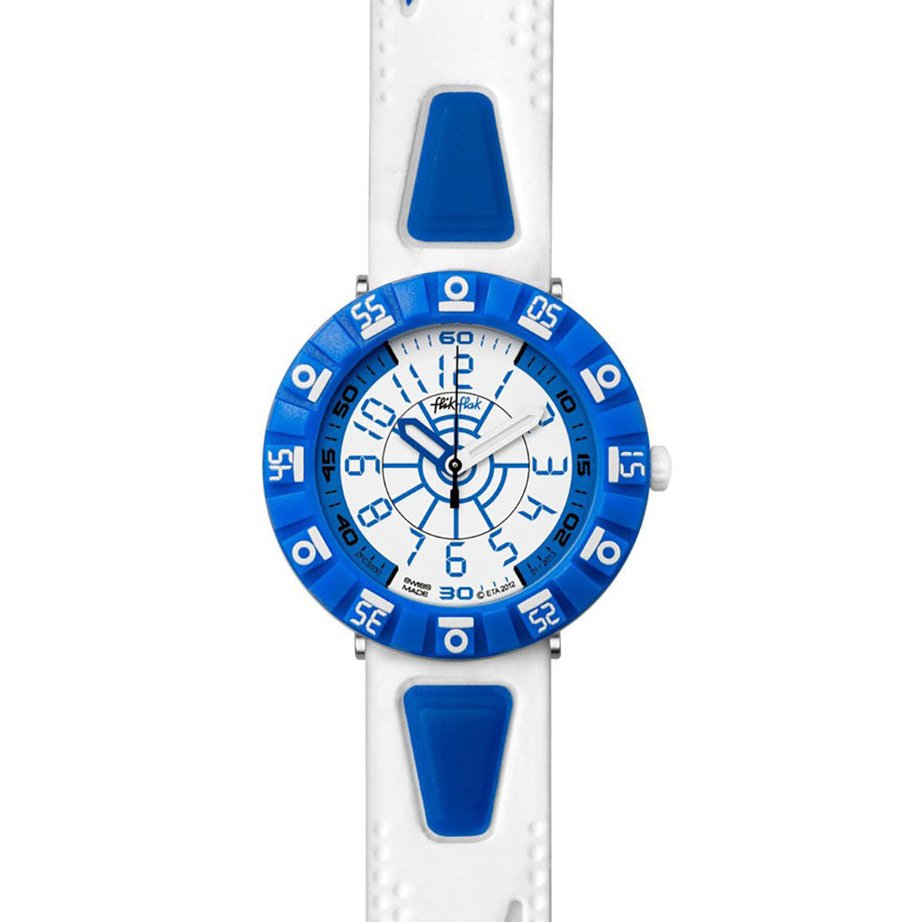 Swatch Flik Flak SHAPED WHITE & BLUE FCS030