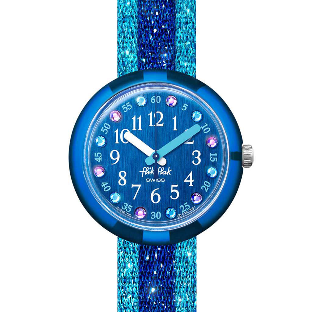 Flik Flak Kinderuhr Shine In Blue ZFPNP103