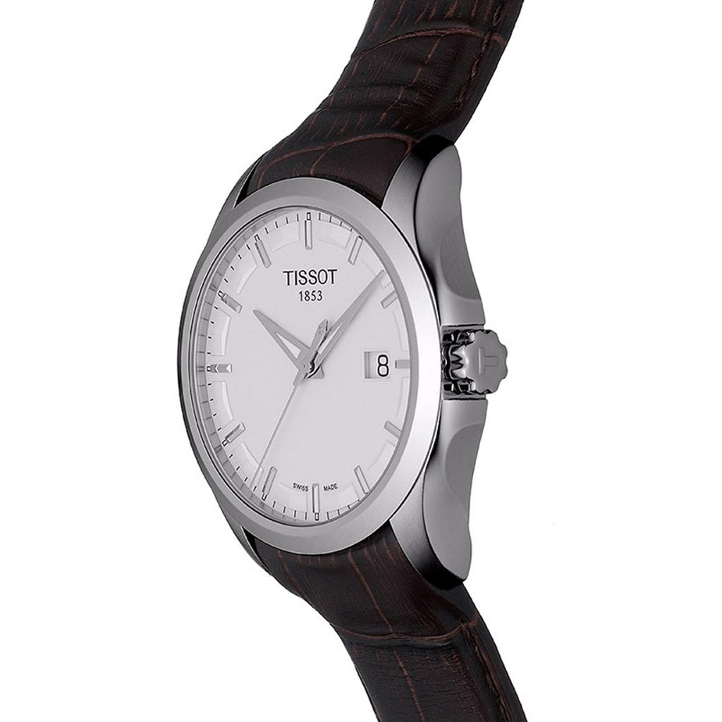 Couturier Gent 39MM Silver Leather Brown (Auslaufmodell)