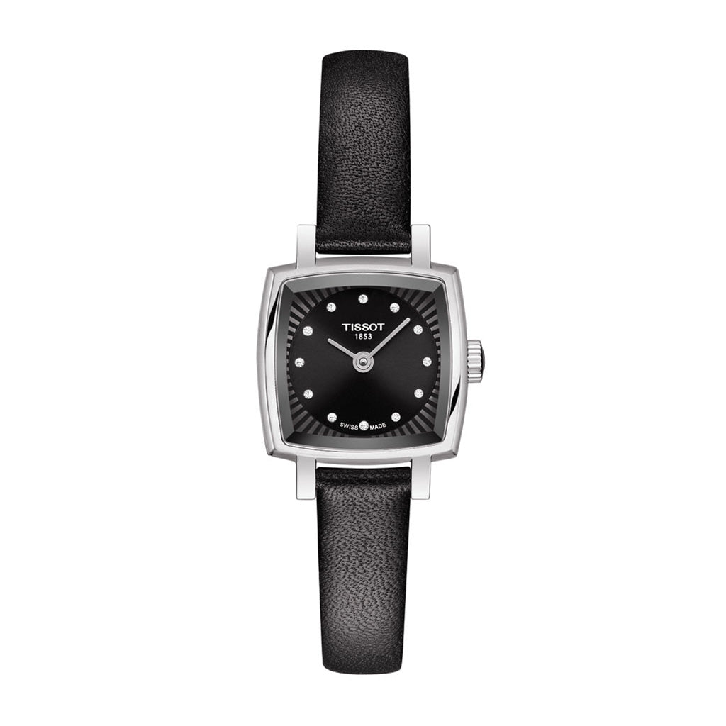 Lovely 20MM Square Black Leather Black