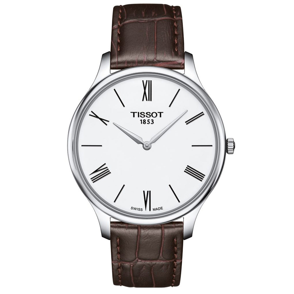 Tradition 5.5 39MM White Leather Brown