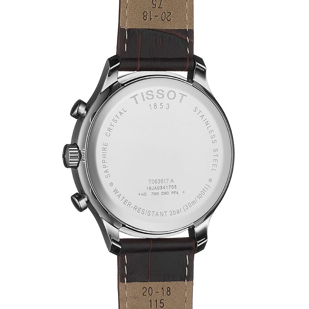 Tradition 42MM Chrono White Leather Brown