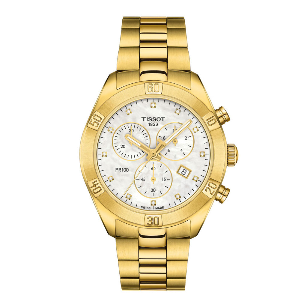 PR 100 38MM Sport Chic Lady Chronograph Mother of Pearl