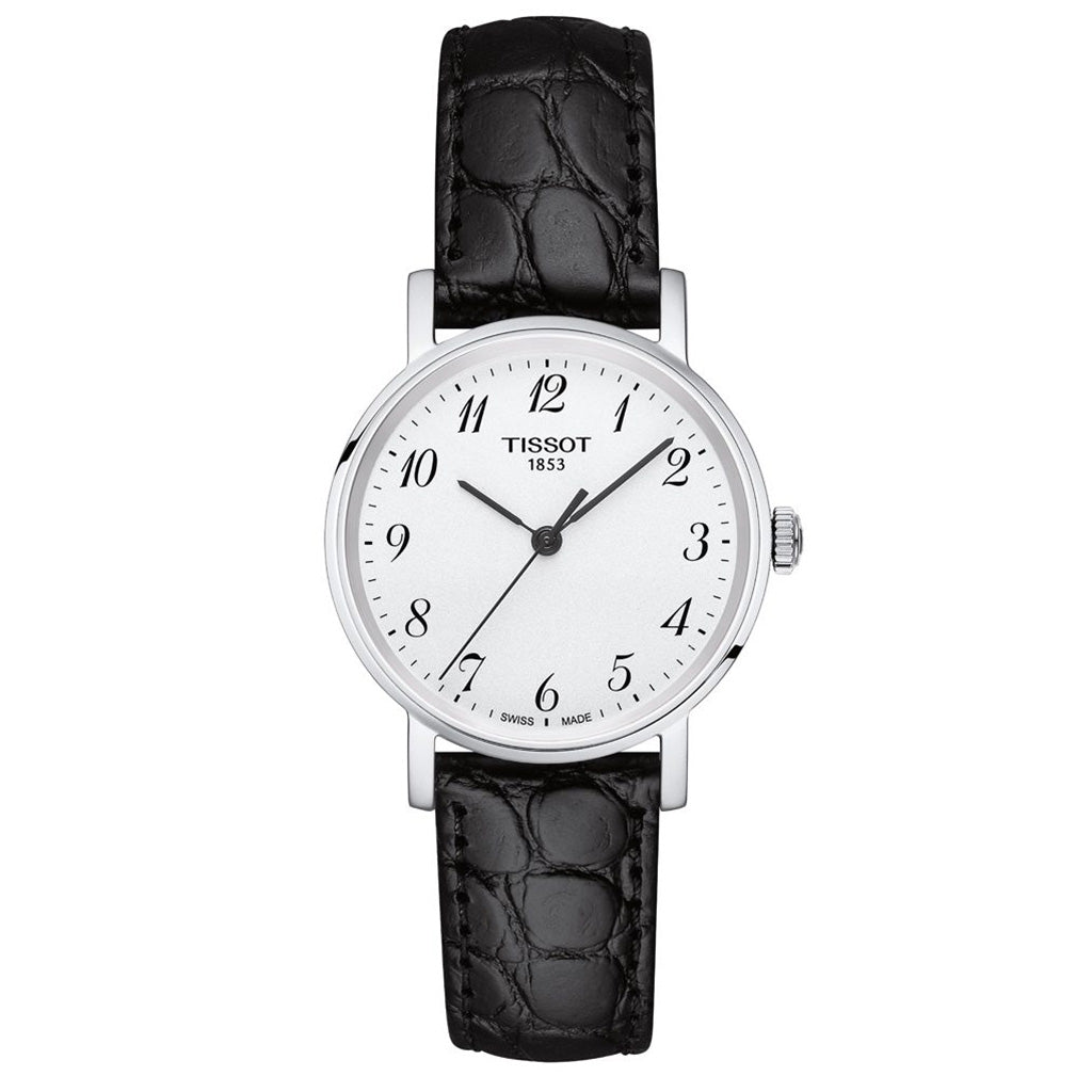 Everytime Small 30MM Silver Leather Black