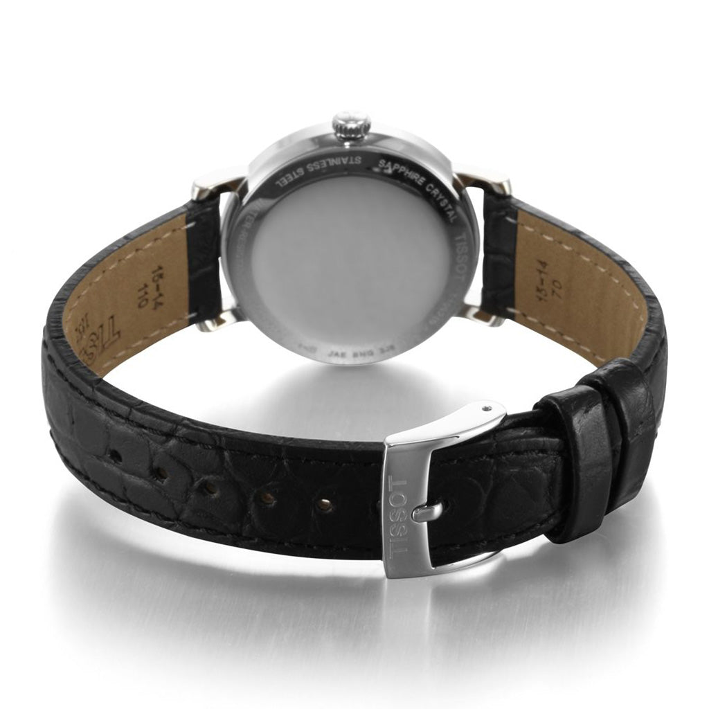 Everytime Small 30MM Silver Leather Black