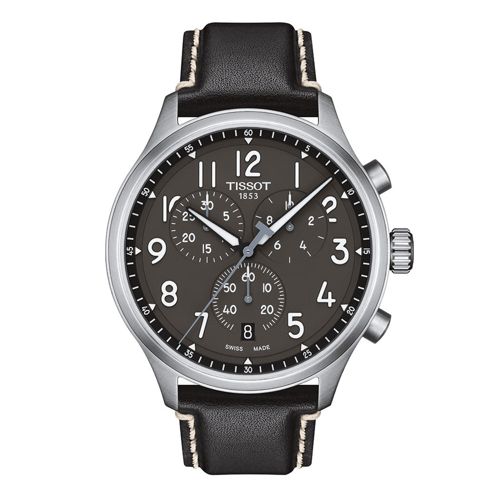 Chrono XL Classic 45MM Vintage Black Leather Black