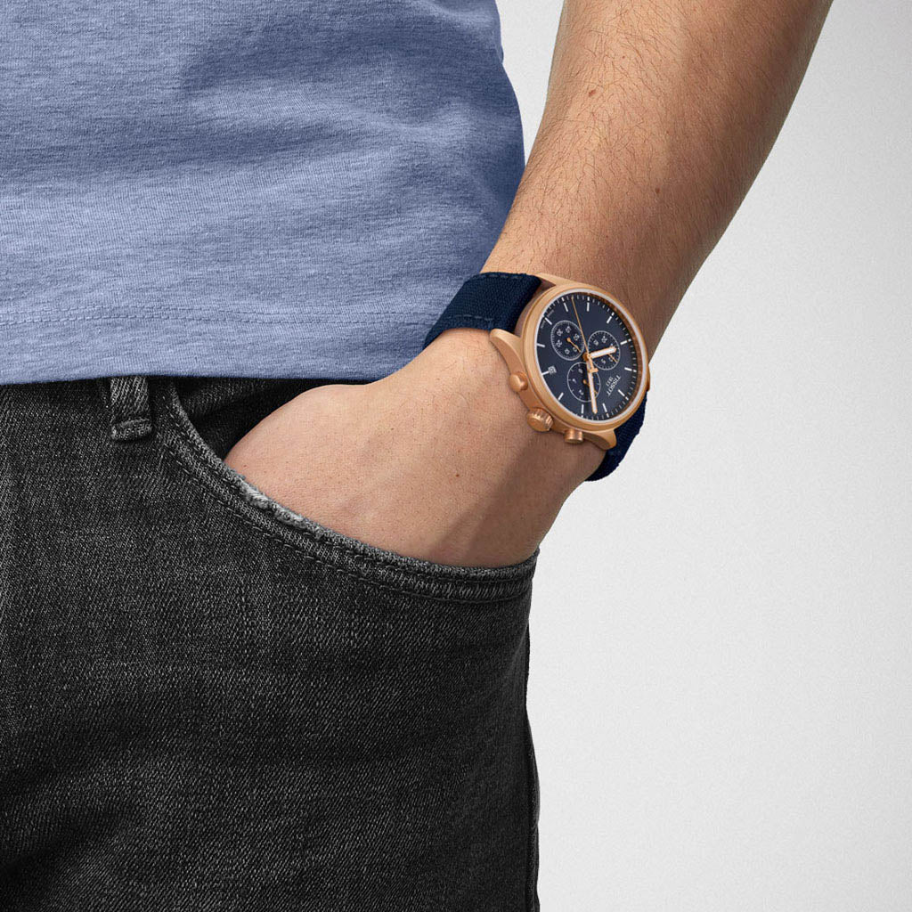 Chrono XL Classic 45MM Blue Roségold