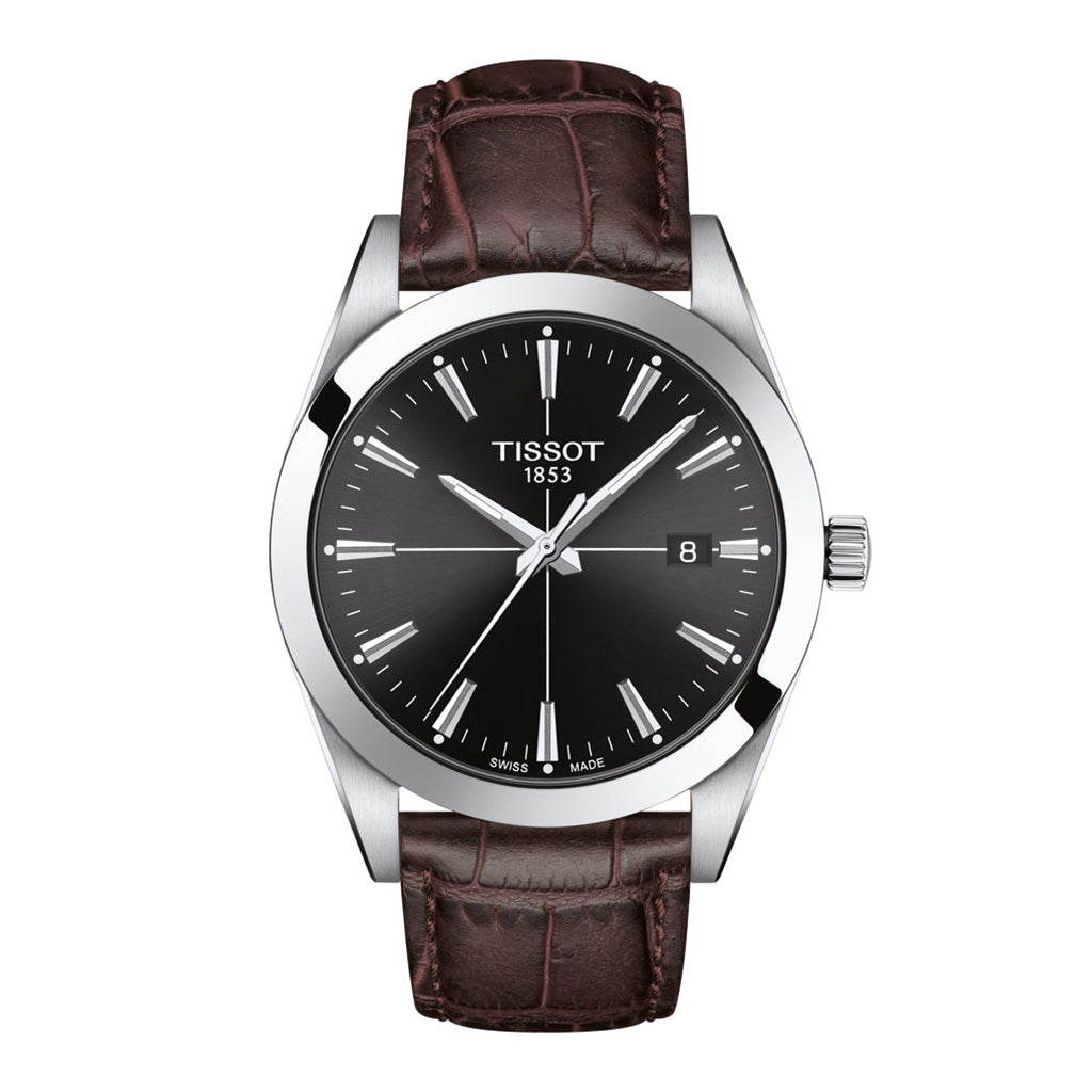 Gentleman 40MM Black Leather Brown