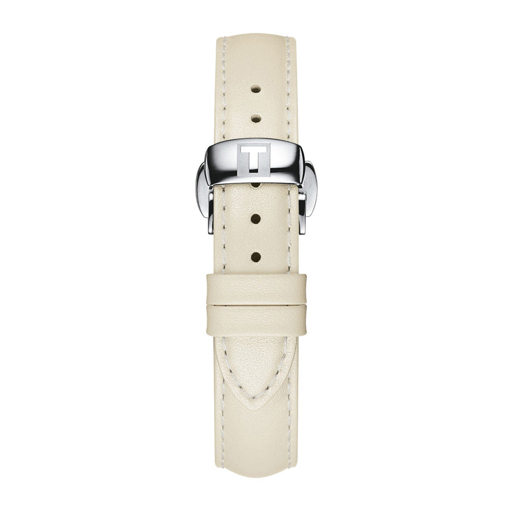 T-My Lady 29MM Mother of Pearl Metal And Leather White