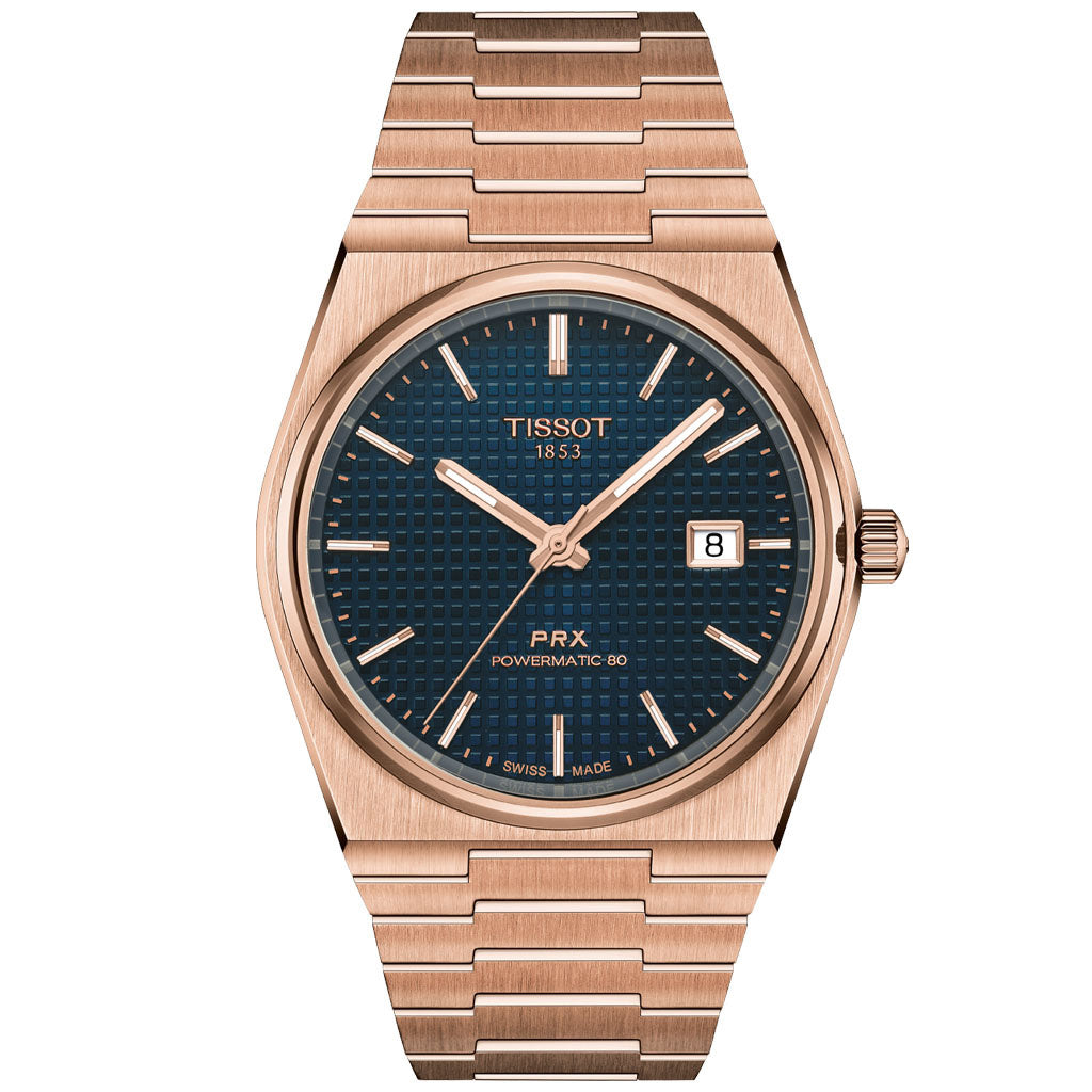 PRX 40MM Powermatic 80 Blue Roségold Steel