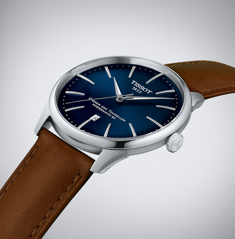 Chemin des Tourelles 42MM Powermatic 80 Blue Leather