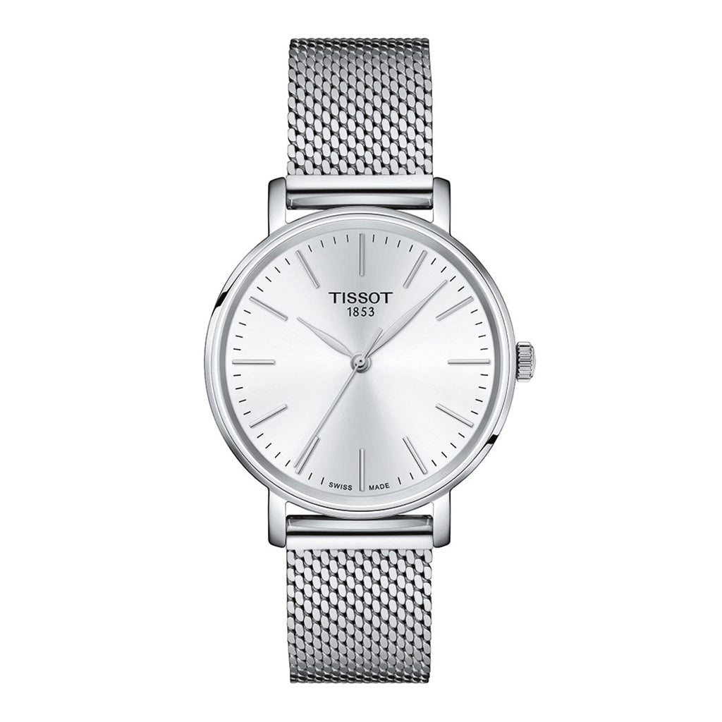 Everytime Lady 34MM Silver Milanaise