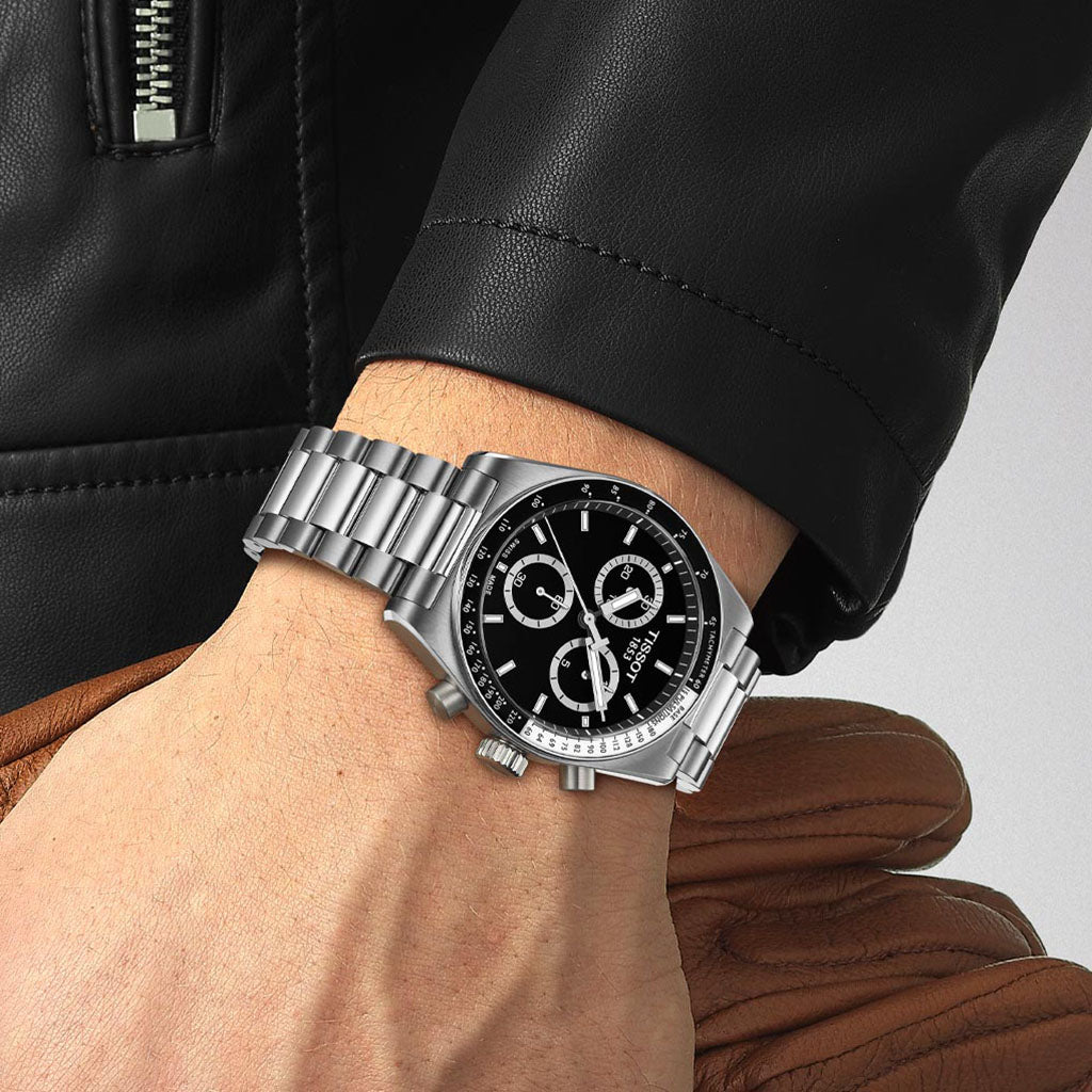 PR 516 40MM Chrono Quarz Black Metal