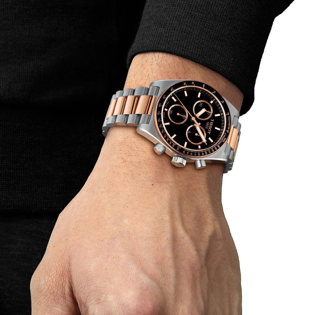 PR 516 40MM Chrono Quarz Bicolor Rosé Black Metal