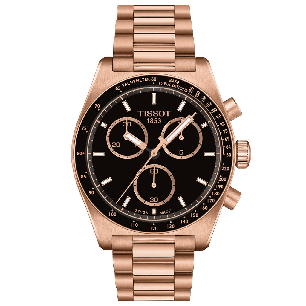PR 516 40MM Chrono Quarz Roségold Black Metal