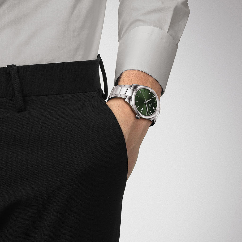PR 100 40MM Green Metal Silver