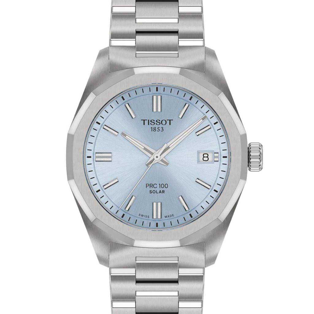 Tissot PRC 100 Solar 34 mm Steel Ice Blue T1518221135100