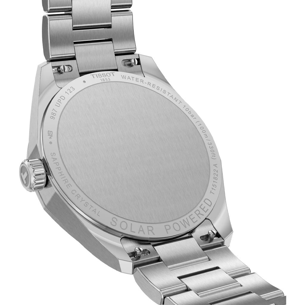 Tissot PRC 100 Solar 34MM Ice Blue Metal Silver